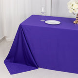 Purple Premium Scuba Wrinkle Free Rectangular Tablecloth, Seamless Scuba Polyester Tablecloth