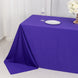 Purple Premium Scuba Wrinkle Free Rectangular Tablecloth, Seamless Scuba Polyester Tablecloth
