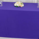 Purple Premium Scuba Wrinkle Free Rectangular Tablecloth, Seamless Scuba Polyester Tablecloth