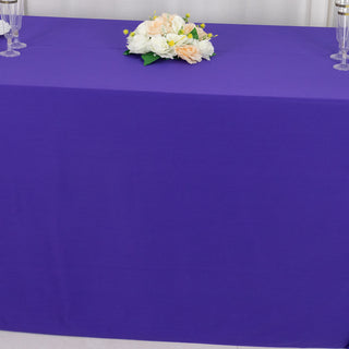 Create Unforgettable Memories with the Purple Premium Scuba Rectangular Tablecloth