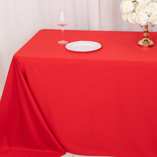 Create Unforgettable Memories with the Red Premium Scuba Rectangular Tablecloth