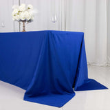 Royal Blue Premium Scuba Rectangular Tablecloth, Wrinkle Free Polyester Seamless Tablecloth