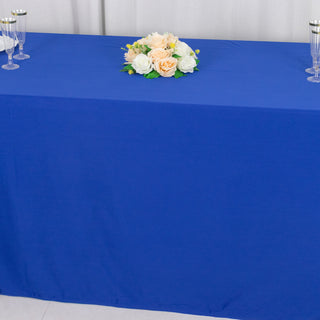 Create Unforgettable Memories with the Royal Blue Premium Scuba Rectangular Tablecloth