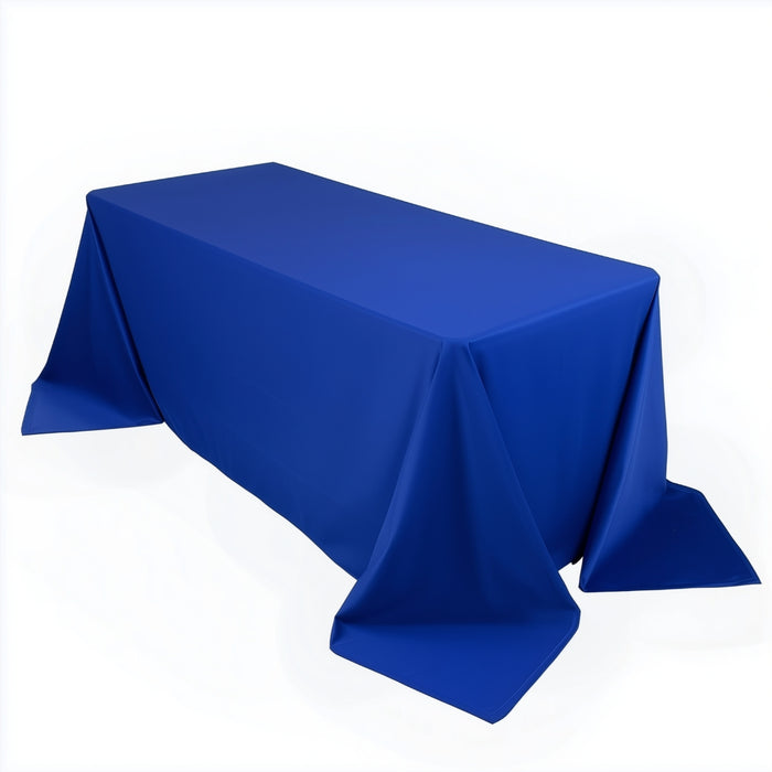 Royal Blue Premium Scuba Rectangular Tablecloth, Wrinkle Free Polyester Seamless Tablecloth