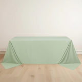 Sage Green Premium Scuba Wrinkle Free Rectangular Tablecloth, Seamless Scuba Polyester Tablecloth