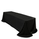 Scuba Rectangular 90x156inches Tablecloth Black with Rounded Corners – Seamless, Wrinkle Free