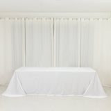 Scuba Rectangular 90x156inches Tablecloth White with Rounded Corners – Seamless, Wrinkle Free