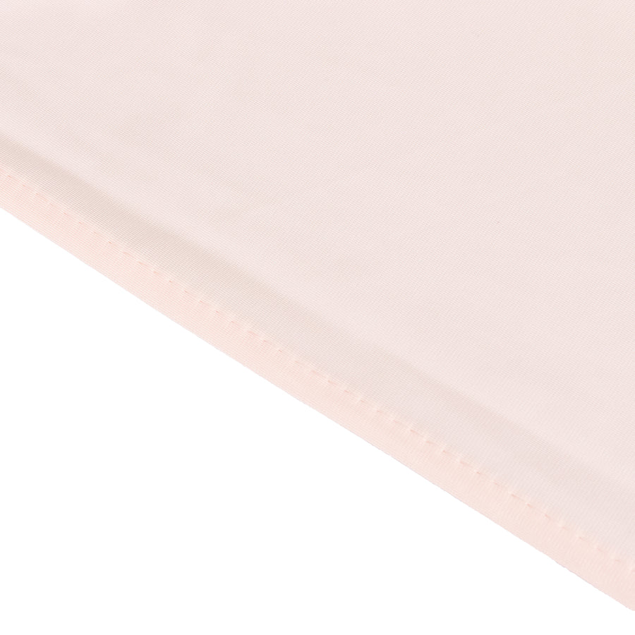90x156inch Blush Premium Scuba Wrinkle Free Rectangular Tablecloth, Seamless Scuba Polyester