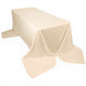 90x156inch Beige Premium Scuba Wrinkle Free Rectangular Tablecloth Seamless Polyester Tablecloth