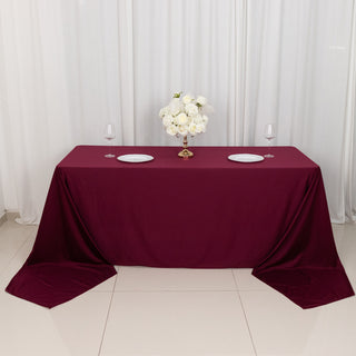 Burgundy Premium Scuba Rectangular Tablecloth