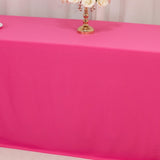 Scuba Rectangular 90"x156" Tablecloth Fuchsia - Wrinkle Free, Stain Resistant & Seamless Table Cover