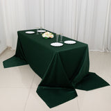 90x156inch Hunter Emerald Green Premium Scuba Wrinkle Free Rectangular Tablecloth Seamless Scuba