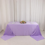 Lavender Lilac Premium Scuba Wrinkle Free Rectangular Tablecloth, Seamless Scuba Polyester 