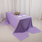 Lavender Lilac Premium Scuba Wrinkle Free Rectangular Tablecloth, Seamless Scuba Polyester 