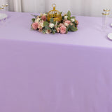 Lavender Lilac Premium Scuba Wrinkle Free Rectangular Tablecloth, Seamless Scuba Polyester 