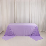 Lavender Lilac Premium Scuba Wrinkle Free Rectangular Tablecloth, Seamless Scuba Polyester 