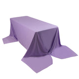 Lavender Lilac Premium Scuba Wrinkle Free Rectangular Tablecloth, Seamless Scuba Polyester 