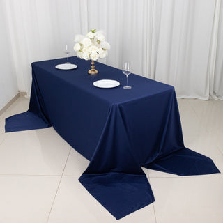 Navy Blue Premium Scuba Rectangular Tablecloth