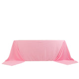 Pink Premium Scuba Wrinkle Free Rectangular Tablecloth, Seamless Scuba Polyester Tablecloth