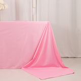 Pink Premium Scuba Wrinkle Free Rectangular Tablecloth, Seamless Scuba Polyester Tablecloth