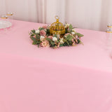 Pink Premium Scuba Wrinkle Free Rectangular Tablecloth, Seamless Scuba Polyester Tablecloth