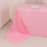 Pink Premium Scuba Wrinkle Free Rectangular Tablecloth, Seamless Scuba Polyester Tablecloth