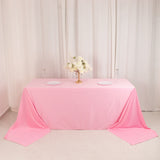 Pink Premium Scuba Wrinkle Free Rectangular Tablecloth, Seamless Scuba Polyester Tablecloth