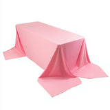 Pink Premium Scuba Wrinkle Free Rectangular Tablecloth, Seamless Scuba Polyester Tablecloth