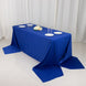 90x156inch Royal Blue Premium Scuba Wrinkle Free Rectangular Tablecloth, Seamless Scuba Polyester