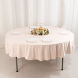 Blush Premium Scuba Round Tablecloth, Wrinkle Free Polyester Seamless Tablecloth - 90inch