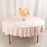 Blush Premium Scuba Round Tablecloth, Wrinkle Free Polyester Seamless Tablecloth - 90inch