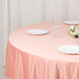 Scuba Round 90inch Tablecloth Dusty Rose - Wrinkle Free & Stain Resistant Table Cover