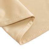 Beige Premium Scuba Round Tablecloth, Wrinkle Free Polyester Seamless Tablecloth - 90inch