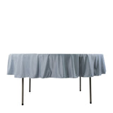 Dusty Blue Premium Scuba Round Tablecloth, Wrinkle Free Polyester Seamless Tablecloth - 90inch