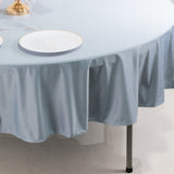 Dusty Blue Premium Scuba Round Tablecloth, Wrinkle Free Polyester Seamless Tablecloth - 90inch