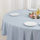 Dusty Blue Premium Scuba Round Tablecloth, Wrinkle Free Polyester Seamless Tablecloth - 90inch