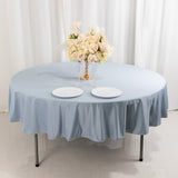 Dusty Blue Premium Scuba Round Tablecloth, Wrinkle Free Polyester Seamless Tablecloth - 90inch