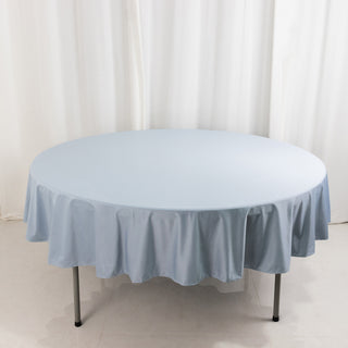 <h3 style="margin-left:0px;"><strong>Premium 90" Round Dusty Blue Scuba Tablecloth</strong>