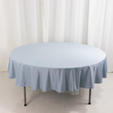 90" Dusty Blue Premium Scuba Wrinkle Free Round Tablecloth, Scuba Polyester Tablecloth