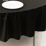 Black Premium Scuba Round Tablecloth, Wrinkle Free Polyester Seamless Tablecloth - 90inch