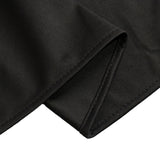 Black Premium Scuba Round Tablecloth, Wrinkle Free Polyester Seamless Tablecloth - 90inch