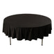 Black Premium Scuba Round Tablecloth, Wrinkle Free Polyester Seamless Tablecloth - 90inch