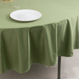 Dusty Sage Green Premium Scuba Round Tablecloth, Wrinkle Free Polyester Seamless Tablecloth - 90inch