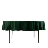 Hunter Emerald Green Premium Scuba Round Tablecloth, Wrinkle Free Polyester Seamless - 90inch