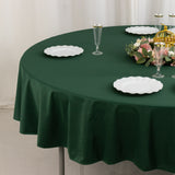 Hunter Emerald Green Premium Scuba Round Tablecloth, Wrinkle Free Polyester Seamless - 90inch