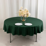 Hunter Emerald Green Premium Scuba Round Tablecloth, Wrinkle Free Polyester Seamless - 90inch