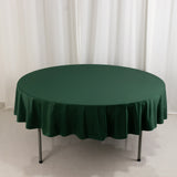 Hunter Emerald Green Premium Scuba Round Tablecloth, Wrinkle Free Polyester Seamless - 90inch