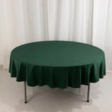 90" Hunter Emerald Green Premium Scuba Wrinkle Free Round Tablecloth, Scuba Polyester Tablecloth