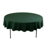 Hunter Emerald Green Premium Scuba Round Tablecloth, Wrinkle Free Polyester Seamless - 90inch