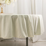 Ivory Premium Scuba Round Tablecloth, Wrinkle Free Polyester Seamless Tablecloth - 90inch